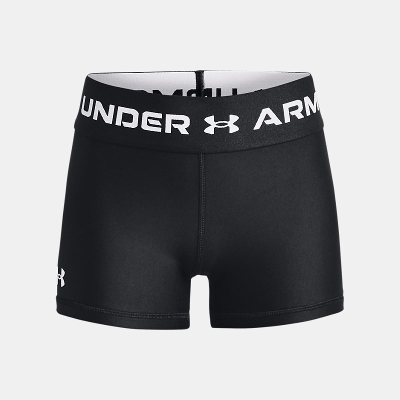 Under Armour Girls' HeatGear® Shorty Black / White YSM (127 - 137 cm)